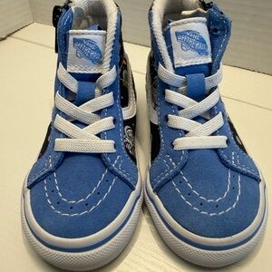 Vans Off the Wall High Top Sneaker Skaker Astronaut Side Zipper Kids Size 5 New